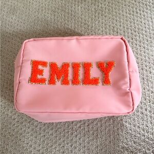 Pink Personalized Pouch Patches EMILY